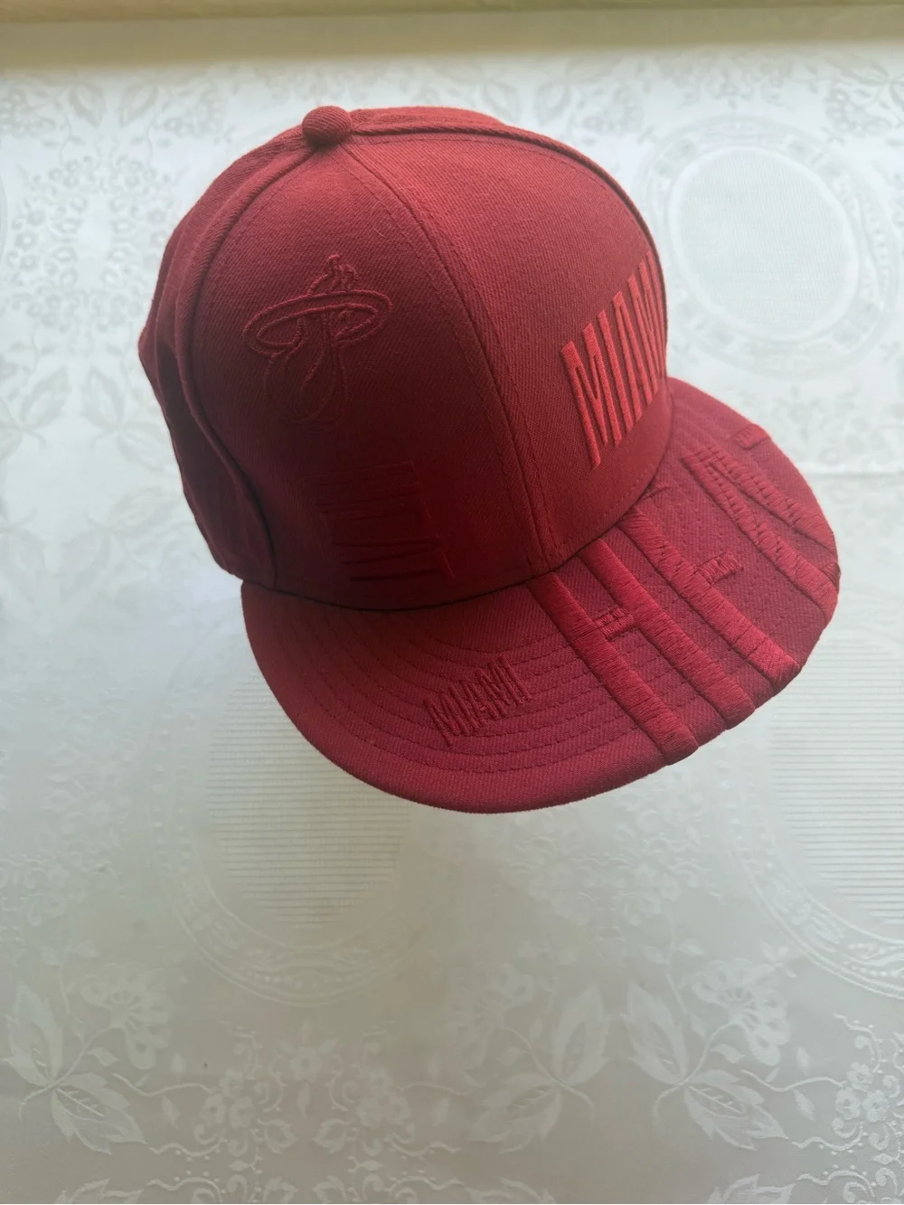 Miami Heat NBA 9Fifty New Era Miami Red Snapback Hat Cap Embroidered OSFM